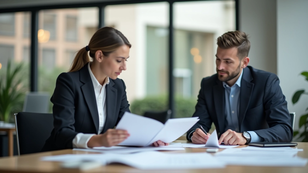 Geschäftsleute in Besprechung, Diskussion über wirtschaftliche Strategien, modernes Büro